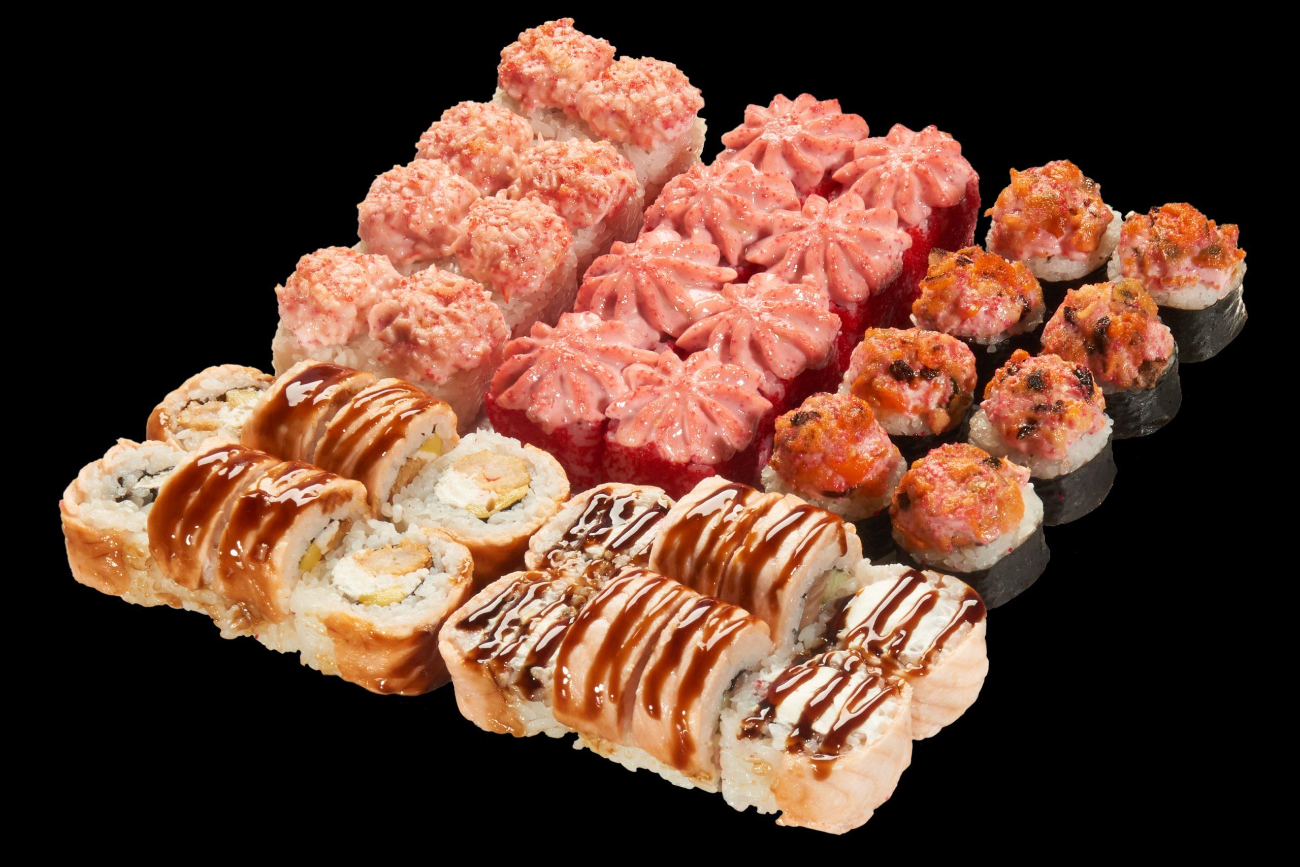 Запеченный набор суши фото 40